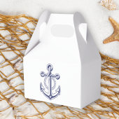 ネイビエレガントー航海のブルーいかりウェディングパーティー フェイバーボックス