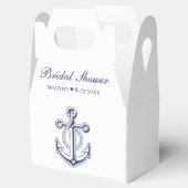 ネイビエレガントー航海のブルーいかりブライダルシャワー フェイバーボックス (オープン)