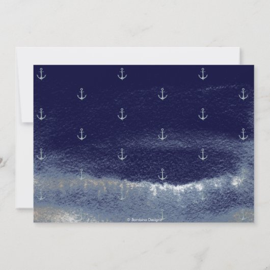 ネイビエレガントー航海のブルーいかりリハーサルディナー 招待状 (裏面)