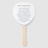 ネイビエレガントー航海のブルーいかり結婚式 プログラム ハンドファン (裏面)