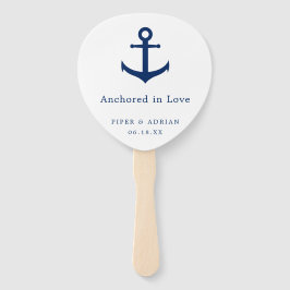 ネイビエレガントー航海のブルーいかり結婚式 プログラム ハンドファン