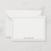 ネイビエレガントー航海のブルー金ゴールドビーチカップル ノートカード (正面)