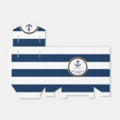 ネイビエレガントー航海の・ブルー結婚ホワイトの贈り物 フェイバーボックス (折り畳みなし)