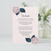 ネイビエレガントー葉フとピンクの花詳細 エンクロージャーカード (スタンド正面)