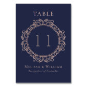 ネイビエレガントー赤面結婚ズ テーブルナンバー (裏面)