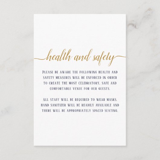 ネイビエレガントー金ゴールドス結婚クリプトの安全性 エンクロージャーカード (正面)