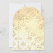 ネイビエレガントー金ゴールドティアラキンセアニェラ 招待状 (裏面)