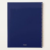 ネイビエレガントー金ゴールドフローラアポイントメント プランナー手帳 (裏面)