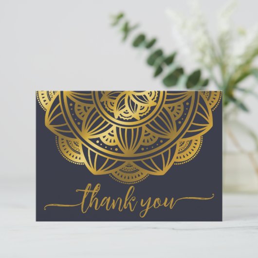 ネイビエレガントー金ゴールドマンダラサンキュー サンキューカード (スタンド正面)