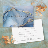 ネイビエレガントー金ゴールド大理石瑪瑙ギフト証明書