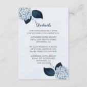 ネイビエレガントー離れとほこりっぽい青い花詳細 エンクロージャーカード (正面)