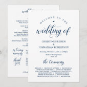 ネイビエレガントー・クラッシー結婚スクリプト プログラム (正面/裏面)