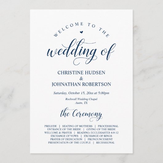 ネイビエレガントー・クラッシー結婚スクリプト プログラム (正面)