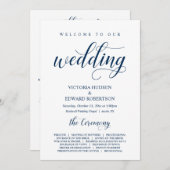 ネイビエレガントー・クラッシー結婚スクリプト プログラム (正面/裏面)