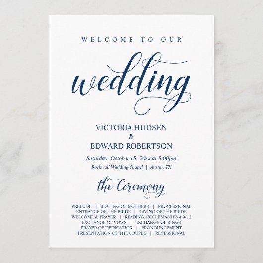 ネイビエレガントー・クラッシー結婚スクリプト プログラム (正面)