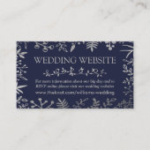 ネイビエレガントー&シルバーフローラズ結婚コレクション エンクロージャーカード (正面)