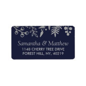 ネイビエレガントー&シルバーフローラズ結婚コレクション ラベル (正面)