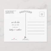 ネイビエレガントー&シルバーフローラ結婚ズ 案内ポストカード (裏面)