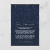 ネイビエレガントー&シルバー落下スター結婚ズ詳細 エンクロージャーカード (正面)