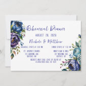 ネイビエレガントー&ターキオースバラリハーサルディナー 招待状 (正面)