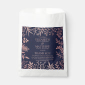 ネイビエレガントー&バラ金ゴールド結婚フローラコレクション フェイバーバッグ (正面)