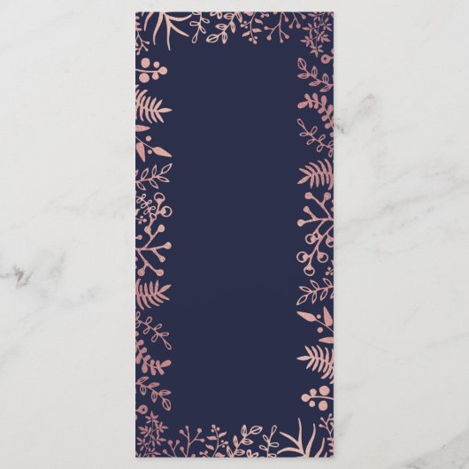 ネイビエレガントー&バラ金ゴールド結婚フローラコレクション メニュー (裏面)