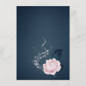 ネイビエレガントー&ピンクの花詳細 エンクロージャーカード (裏面)