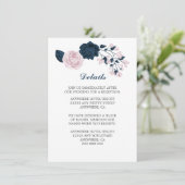 ネイビエレガントー&ピンクの花詳細 エンクロージャーカード (スタンド正面)