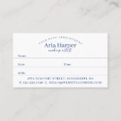 ネイビエレガントー&ブルーグード金ゴールドグリッターアゲート 予約カード (正面)