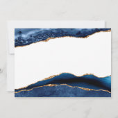 ネイビエレガントー・ブルー・ゲート写真付き |バプテスマ サンキューカード (裏面)