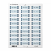 ネイビエレガントー&ベビーブルーフローラペイズリーレース ラベル (フルシート)