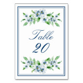 ネイビエレガントー&ホワイトウェディングレセプション テーブルナンバー (正面)