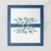 ネイビエレガントー・ホワイトフローラ披露宴 プレイスカード (外部開封)