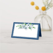 ネイビエレガントー・ホワイトフローラ披露宴 プレイスカード (裏面)