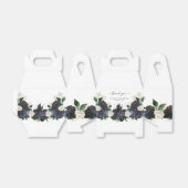 ネイビエレガントー&ホワイトローズ花模様ズ結婚ズ フェイバーボックス (折り畳みなし)