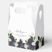 ネイビエレガントー&ホワイトローズ花模様ズ結婚ズ フェイバーボックス (オープン)