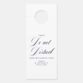 ネイビエレガントー&ホワイト結婚ズが邪魔しない ドアノブサイン (正面)