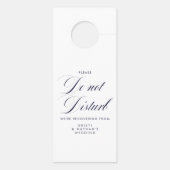 ネイビエレガントー&ホワイト結婚ズが邪魔しない ドアノブサイン (裏面)