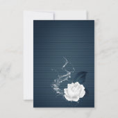 ネイビエレガントー&ホワイト花植物園 サンキューカード (裏面)