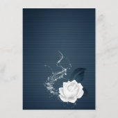 ネイビエレガントー&ホワイト花詳細エンクロージャカー エンクロージャーカード (裏面)