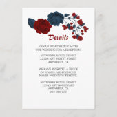 ネイビエレガントー&レッドフラワーエンクロージャ詳細カード エンクロージャーカード (正面)