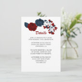 ネイビエレガントー&レッドフラワーエンクロージャ詳細カード エンクロージャーカード (スタンド正面)