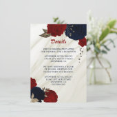 ネイビエレガントー&レッドフラワーエンクロージャ詳細カード エンクロージャーカード (スタンド正面)