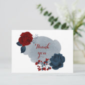 ネイビエレガントー・レッド・フローラ サンキューカード (スタンド正面)
