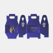 ネイビエレガントー&焦げオレンジ |写真ありがとう フェイバーボックス (折り畳みなし)