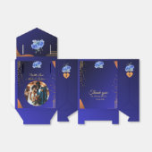 ネイビエレガントー&焦げオレンジ |写真ありがとう フェイバーボックス (折り畳みなし)