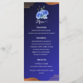 ネイビエレガントー&焦げオレンジ |写真結婚の メニュー (裏面)