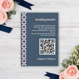 ネイビエレガントー&赤面ピンク エンクロージャーカード