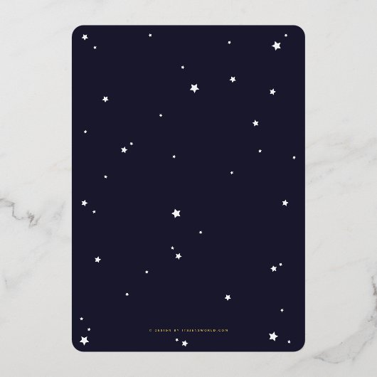 ネイビエレガントー+金ゴールドスキャッタスターズハローウィンパーティ 箔招待状 (裏面)