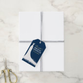 ネイビエレガントー・金ゴールドズ結婚・ガウンブライダルシャワー ギフトタグ (より糸付き)